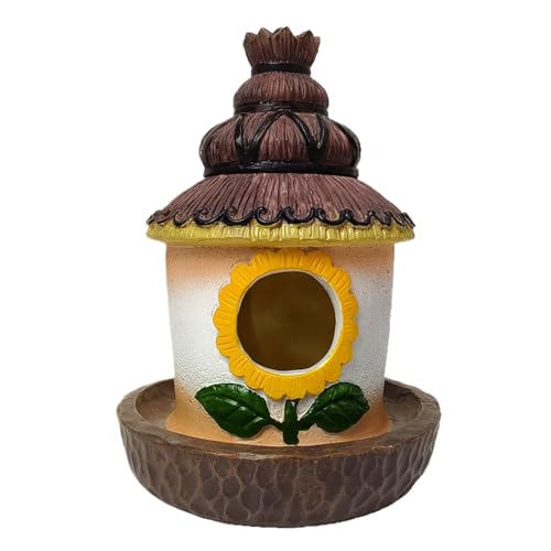 Vogelhäuser für Outdoors - Holz Häuschen Haustierunterkunft | Dekorative Futterstelle für Vögel | Witterungsbeständige Vogelvilla | Handgemachte Gartenhütte | Natürliche Vogelfütterstation für Balkon von Generisch