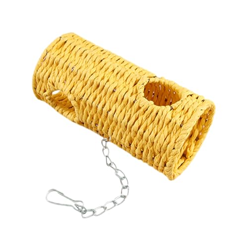Vogelhaus,Natürliches Hängbares Schwingnest Mit Hängematten-Design - Geflochtenes Tunnelkäfig-Zubehör Als Lebensraum Und Spielzeug Für Wellensittiche, Unzertrennliche, Finken, Sittiche Und Hamster von Generisch