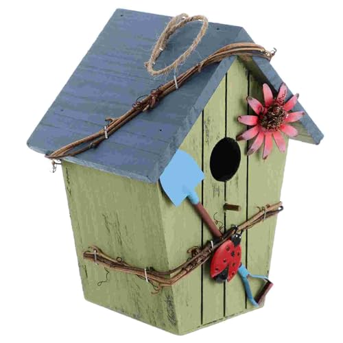 Vogelhaus aus Holz, Nest Futterspender für den Außenbereich, Zucht, hängend, Balkon, Garten, Vögel, Unterschlupf von Generisch
