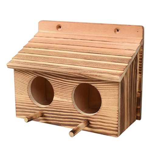 Vogelhaus mit 2 Löchern Kreativ Hängend Vogelhaus Holz Garten Vogelhaus Zimmer Handgemacht C Hängend Outdoor Vogel Nesting Stabil Vogelhaus mit 2 Löchern Kreativ Hängend Vogelhaus Holz Garten Vogelhaus Zimmer Handgemacht C Hängend Outdoor Vogel Nesting Stabil von Generisch