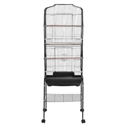 Vogelkäfig mit Stand, Cockatiel Cage - Hoher -Käfigtierkäfig,Metallvogelhaus mit rollenden Ständerrädern für Conure, Sun Shotet, Kanarien Vogelkäfig mit Stand, Cockatiel Cage - Hoher -Käfigtierkäfig,Metallvogelhaus mit rollenden Ständerrädern für Conure, Sun Shotet, Kanarien von Generisch