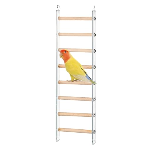 Vogelkäfigleiter, Leiter | Käfigzubehör Klettern Sitzstangen,Fun Ladder Toy für das Training mit 360 ° -rotierbarem Haken für Lovebirds, Wellenstoffen und andere kleine, mittlere Vögel von Generisch