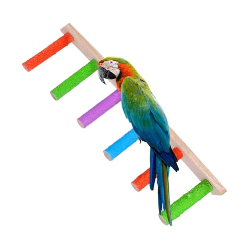 Vogelleiter Für Käfig,Kletterleiter Aus Holz Für Vögel | Multifunktionale Krallenpflege & Beschäftigungszubehör Gegen Langeweile von Generisch