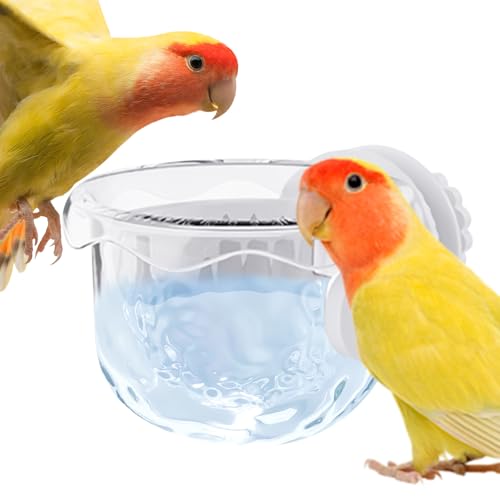 Vogelnapf, Haustier-Futterstation für Vögel, tragbar, auslaufsicher, für drinnen und draußen, Voliere, Papageienfütterung, Trinken, Reisetasche, Verwendung im Garten, Aras, Sittich von Generisch