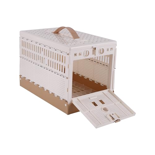 Vogelreiseträger Käfig Faltbare ABS Tragbare Transportbox Belüftetes Design mit Griff für Papageien Sittiche Tauben (L) von Generisch
