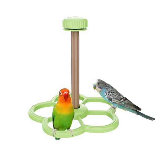 Vogelsitzstange | Spielplatz Mit Windmühle Für Vögel,Krallenpflege Volierenspielzeug Für Sittiche Nymphensittiche Wellensittiche Und Aras Fensterplatz von Generisch