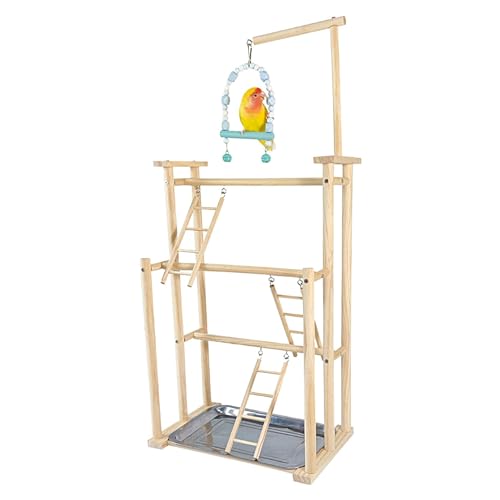 Vogelspielplatz aus Holz – Vogel-Sitzstange, Papageien-Sitzstange, Laufstall, Leiter, Vogel-Fitnessstudio für Lovebird, Nymphensittiche, Sittiche, Sitzstange, Fitnessstudio, Laufstall, Leiter mit Vogelspielplatz aus Holz – Vogel-Sitzstange, Papageien-Sitzstange, Laufstall, Leiter, Vogel-Fitnessstudio für Lovebird, Nymphensittiche, Sittiche, Sitzstange, Fitnessstudio, Laufstall, Leiter mit von Generisch