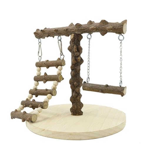Vogelspielständer – Langlebiger Vogelaktivitätsständer mit Futterschalen, tragbarer Vogelspielplatz | Trainingsständer für kleine bis mittelgroße Vögel, interaktives Papageien-Fitness-Spielset Vogelspielständer – Langlebiger Vogelaktivitätsständer mit Futterschalen, tragbarer Vogelspielplatz | Trainingsständer für kleine bis mittelgroße Vögel, interaktives Papageien-Fitness-Spielset von Generisch