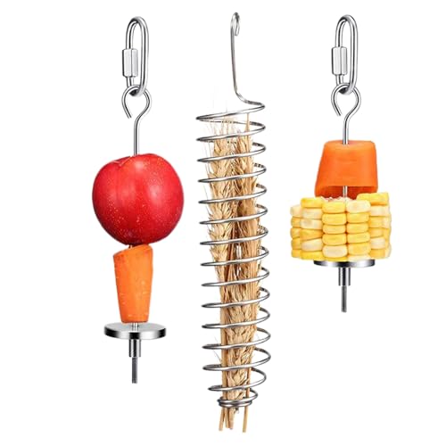 Vogelspielzeug Zum Nagen,Futterspender & Obstgabel Für Vogelkäfig - 3X Zubehör Für Vogelkäfige, Futterzubehör & Futterspielzeug Für Obst, & Snacks von Generisch