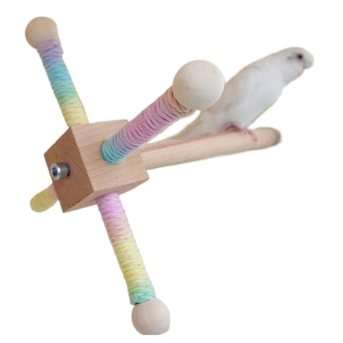 Vogelständer - Spielplatz | Holz Spielzeug Mit Haken Und 360-Grad Drehfunktion Für Käfig Und Freigehege Vogelständer - Spielplatz | Holz Spielzeug Mit Haken Und 360-Grad Drehfunktion Für Käfig Und Freigehege von Generisch