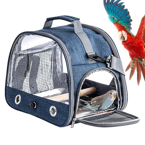 Vogelträgertasche - Reisekäfig mit Barsch und Tablett für kleine Vogele | Atmungsaktiven Outdoor -Transport -Rucksack für Sittiche, Cockatiels, Conures, Tierarzt besuchen Sie die Haustasche, eine Voge von Generisch