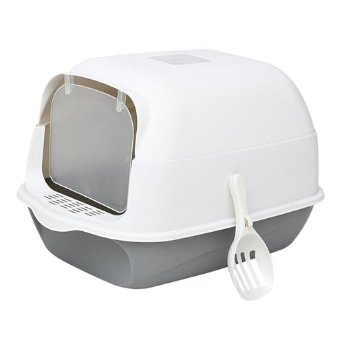 Vollständig geschlossene Katzentoilette mit Tür und Schaufeleingang, leicht zu reinigen, für Katzen bis zu 15 kg, PP-Material, Privatsphäre Vollständig geschlossene Katzentoilette mit Tür und Schaufeleingang, leicht zu reinigen, für Katzen bis zu 15 kg, PP-Material, Privatsphäre von Generisch