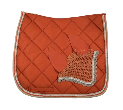 Wagner-Germany DR Schabracke mit Fliegenhaube und Strass-Steinen ORANGE/BEIGE Wagner-Germany DR Schabracke mit Fliegenhaube und Strass-Steinen ORANGE/BEIGE von Generisch
