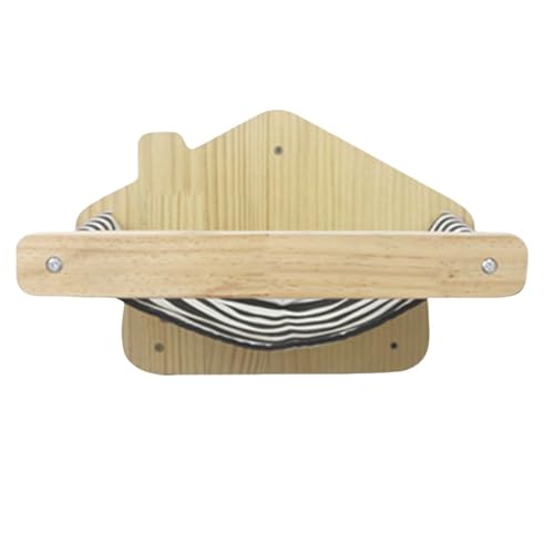 Wandmontierte Katzenhängematte und Regale - Kletterstufen mit Hanfseilabdeckung zum Schlafen und Faulenzen - Platzsparende Katzenwandmöbel Wandmontierte Katzenhängematte und Regale - Kletterstufen mit Hanfseilabdeckung zum Schlafen und Faulenzen - Platzsparende Katzenwandmöbel von Generisch