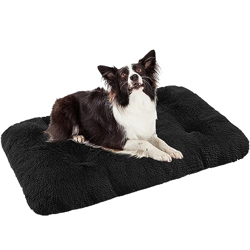 Waschbare, selbstwärmende Hundebox-Matratze mit rutschfester Unterseite, für kleine, mittelgroße und große Hunde, Schwarz, 93 x 65 x 10 cm Waschbare, selbstwärmende Hundebox-Matratze mit rutschfester Unterseite, für kleine, mittelgroße und große Hunde, Schwarz, 93 x 65 x 10 cm von Generisch