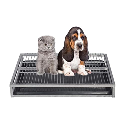 Waschbare Hunde-Töpfchentrainingsmatte, wiederverwendbar, mit Netz-Tablett für den Innen- und Außenbereich, perfekte Lösung für Katzentoiletten für Haustiere (54 x 37 x 8 cm) von Generisch