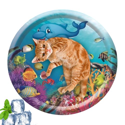 Wasser-Sensormatte für Haustiere, Wasserbett für Hunde | Wasser-Sensorbett für Hunde | Verdickte Wassersensor-Spielmatte, rundes Haustier-Spielbett für Katzen, Hunde, Meerschweinchen, Kaninchen Wasser-Sensormatte für Haustiere, Wasserbett für Hunde | Wasser-Sensorbett für Hunde | Verdickte Wassersensor-Spielmatte, rundes Haustier-Spielbett für Katzen, Hunde, Meerschweinchen, Kaninchen von Generisch