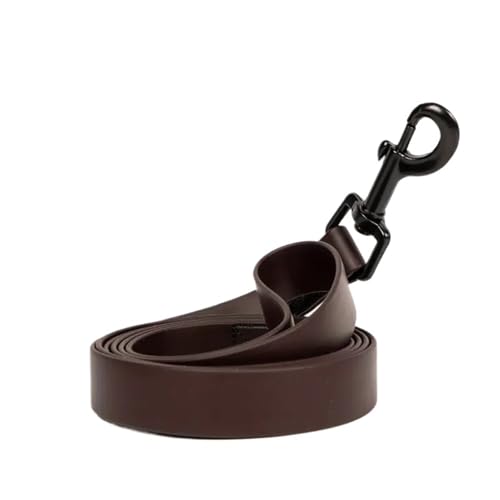 Wasserdichte Hundeleine, verstellbar, Schnellverschluss-Schnalle, Halsband für kleine, mittelgroße und große Hunde (Braun, L) von Generisch