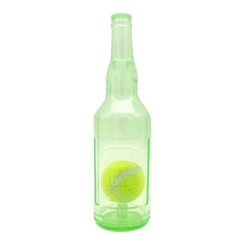 Wasserflasche Hundespielzeug Hund Wasserflasche Crunche Spielzeug Interaktive Welpen Kauspielzeug mit Beweglichem Tennisball, Wasserflasche Quietschspielzeug für Kleine Mittlere Große Hunde (grün, S) von Generisch
