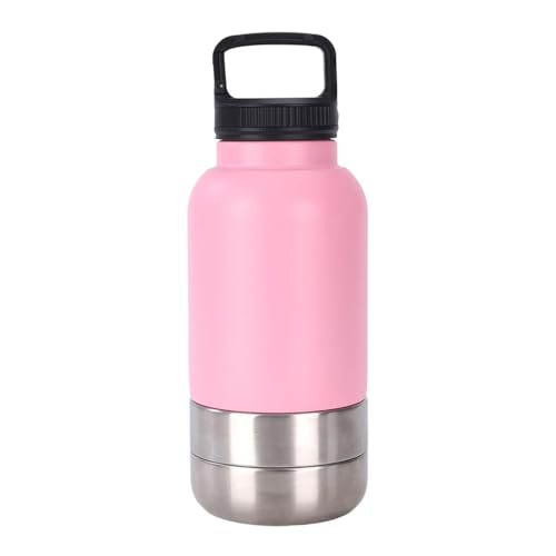 Wasserflasche aus Edelstahl für Welpen | 1520 ml mit praktischem, abnehmbarem Behälter, robuster Becher für Spaziergänge auf Reisen für Wanderungen Wasserflasche aus Edelstahl für Welpen | 1520 ml mit praktischem, abnehmbarem Behälter, robuster Becher für Spaziergänge auf Reisen für Wanderungen von Generisch