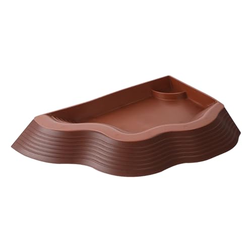 Wasserschale für Reptilien, Wasserschale für Reptilien, Badewanne, rutschfeste Schildkrötenwasserschale mit Rampe, Aquarium-Dekoration, Reptilien-Einweichschale für Gecko, Schlange, Bartdrache von Generisch