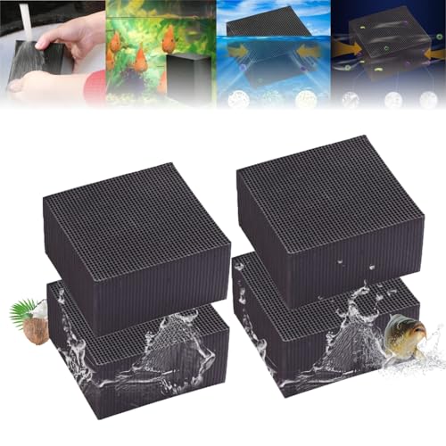 Wassertrog-Reinigungswürfel,Aktivkohle-Wasserfilterwürfel, Aktivkohle Pellets,Aquarium Supply Wassertrog Würfelfilter,Wiederverwendbare Holzkohlewürfel Mit Wabenstruktur Für Teiche Aquarien (4PCS) Wassertrog-Reinigungswürfel,Aktivkohle-Wasserfilterwürfel, Aktivkohle Pellets,Aquarium Supply Wassertrog Würfelfilter,Wiederverwendbare Holzkohlewürfel Mit Wabenstruktur Für Teiche Aquarien (4PCS) von Generisch