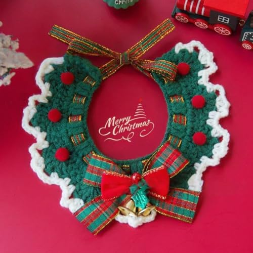 Weihnachts-Bandana, Weihnachtskleidung, handgefertigtes verstellbares Weihnachtshalsband, Kostüm, Haustier-Strickzubehör Weihnachts-Bandana, Weihnachtskleidung, handgefertigtes verstellbares Weihnachtshalsband, Kostüm, Haustier-Strickzubehör von Generisch