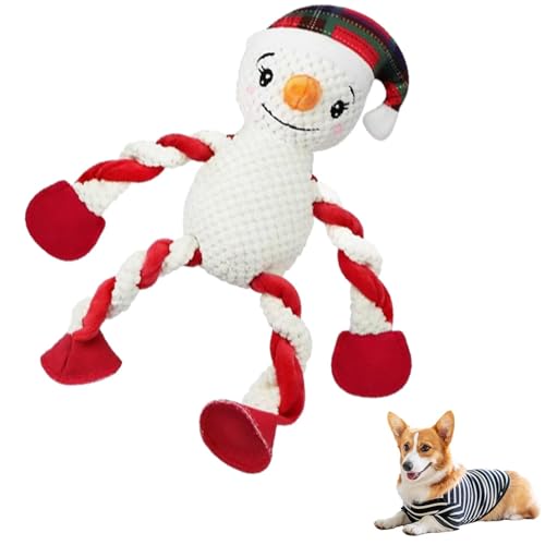 Weihnachtskauspielzeug für Hunde, Weihnachts-Plüsch-Kauspielzeug für Hunde, quietschend, Leckerli-Spielzeug, Plüschspielzeug für aggressive Kauer, interaktiver Spaß für kleine Hunde Weihnachtskauspielzeug für Hunde, Weihnachts-Plüsch-Kauspielzeug für Hunde, quietschend, Leckerli-Spielzeug, Plüschspielzeug für aggressive Kauer, interaktiver Spaß für kleine Hunde von Generisch