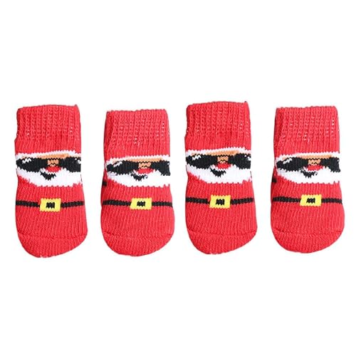 Weihnachtssocken, rutschfeste Welpensocken, Weihnachtssocken, Traktionskontrolle, kein Verdrehen, Haustierpfotenschutz für kleine, mittelgroße und große Hunde Weihnachtssocken, rutschfeste Welpensocken, Weihnachtssocken, Traktionskontrolle, kein Verdrehen, Haustierpfotenschutz für kleine, mittelgroße und große Hunde von RYGRZJ