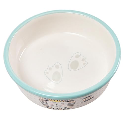 Welpen-Fressnapf aus Keramik, groß: Cartoon-süßer Snack-Wassernapf für Katzen und Hunde, mit hoher Kapazität, rund von Generisch