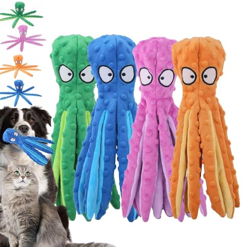 Whiskerspot Octopus Whiskerspot Octopus Hundespielzeug Langlebiges Plüsch Octopus Hundespielzeug Interaktives Kauspielzeug für Hunde Keine Füllung Langlebig Für Welpen von Generisch