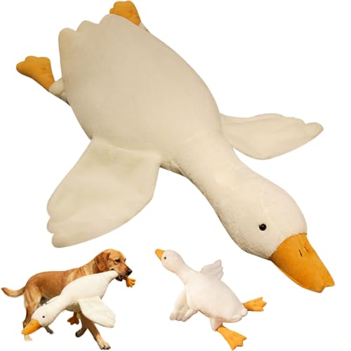 White Duck Dog Toy, 2025 New Large Plush White Duck Dog Toys Realistic Goose Design Dolls, Goose Stuffed Animal Toy, Suitable for Dogs Chew and Play Best Pet Supplies (130cm/51.2in) von Generisch
