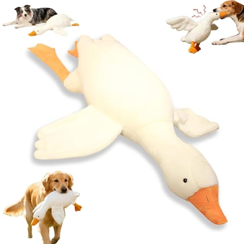 White Duck Dog Toy, New Indestructible and Large Plush Goose Dog Toy, Realistic Goose Design, for Dogs Chew and Play Best, Pet Supplies for Dog Owners (160cm/63in) von Generisch
