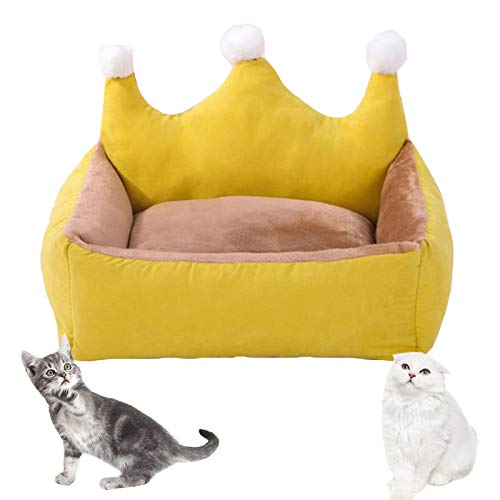 Winter-Haustierbett, Prinzessinnen-Welpenbett, Plüsch-Sofa, rutschfest, leicht, tragbar, waschbar, Nest bietet warme, komfortable Umgebung für Haustiere Winter-Haustierbett, Prinzessinnen-Welpenbett, Plüsch-Sofa, rutschfest, leicht, tragbar, waschbar, Nest bietet warme, komfortable Umgebung für Haustiere von Generisch