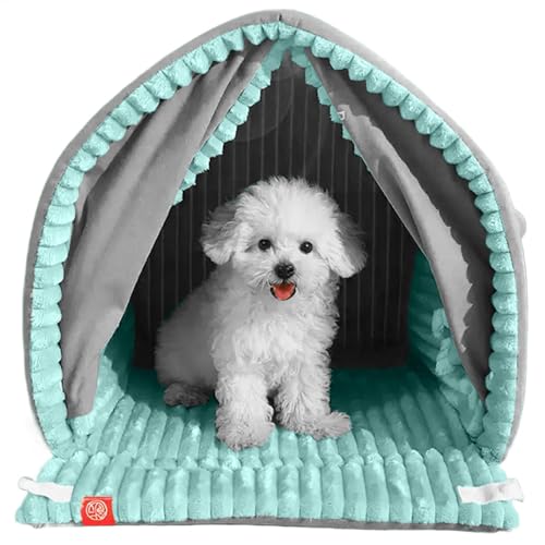 Winter-Hundehütte, warm, mit Tür außen, kleines Hundehöhlenbett, Vierjahreszeiten-Haustier-Ruhenest Winter-Hundehütte, warm, mit Tür außen, kleines Hundehöhlenbett, Vierjahreszeiten-Haustier-Ruhenest von Generisch