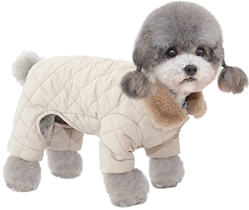 Winter-Hundemantel für kleine und mittelgroße Hunde – dicke, warme Pulloverjacke, weiches, winddichtes Sweatshirt für kaltes Wetter von Generisch