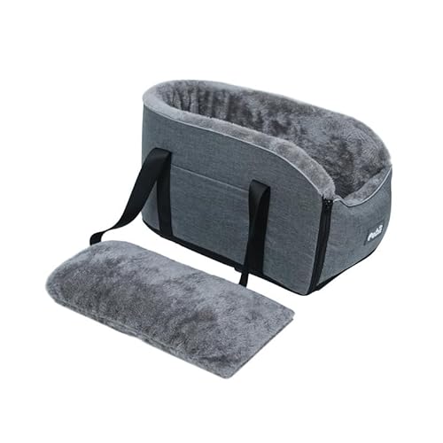 Winter- und Ganzjahresautositz für kleine Hunde und Katzen, für Konsole, tragbare Haustier-Tragetasche, Handtasche mit abnehmbarem, waschbarem Pad, breite Sicht, Linderung von Reisekrankheit von Generisch