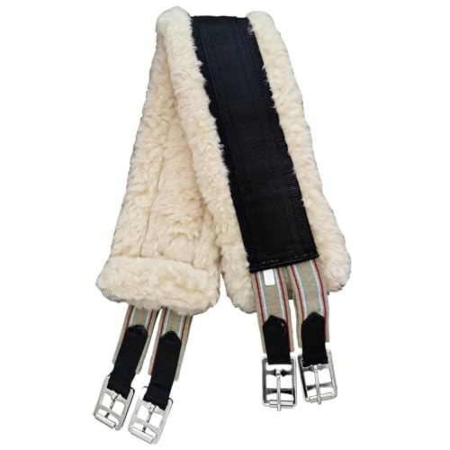Winterfertiger Englischer Pferdegurt mit Fleecefutter, elastisches Bauchband mit D-Ring zum Reiten und Trainieren, 119 cm Winterfertiger Englischer Pferdegurt mit Fleecefutter, elastisches Bauchband mit D-Ring zum Reiten und Trainieren, 119 cm von Generisch