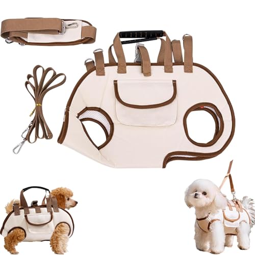 Yorkie Gram Carrier, Pet Dog Carrier Backpack Adjustable, Dog Lift Harness for Hiking Camping for Small Medium Dogs Cats and Rabbits (Brown,Large) von Generisch