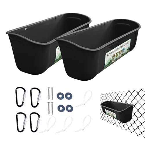 Zaunfutterstation Für Hühner, Trog-Hühnerfutterstation | 2 Stück No Waste Ziegen-Tränke-Eimer-Tränke,Futterbehälter Für Nutztiere Mit Clips Für Ente, Hirsch, Schaf Zaunfutterstation Für Hühner, Trog-Hühnerfutterstation | 2 Stück No Waste Ziegen-Tränke-Eimer-Tränke,Futterbehälter Für Nutztiere Mit Clips Für Ente, Hirsch, Schaf von Generisch