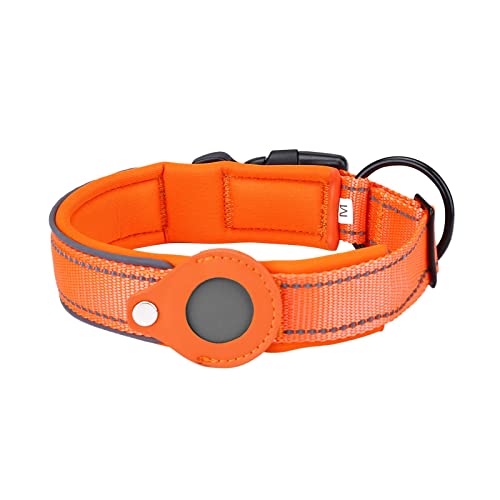 Zeckenband FüR Katzen Airtag Tracking Cover für Hundepositionierungs-Trainingshalsband Nylon-Haustierhalsband Hundehalsband Schwarz (D, M) von Generisch