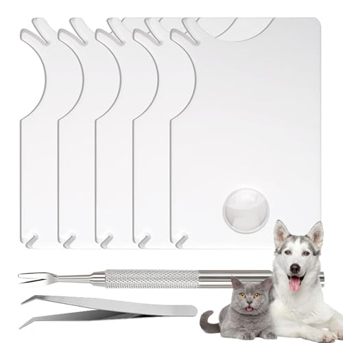 Zeckenentferner Für Hunde,Welpen Gnitzen Ziehkarten | Präzise Zeckenkarten Mit Lupe Für Katzenwelpen & Hunde Bei Mehreren Haustieren Zeckenentferner Für Hunde,Welpen Gnitzen Ziehkarten | Präzise Zeckenkarten Mit Lupe Für Katzenwelpen & Hunde Bei Mehreren Haustieren von Generisch