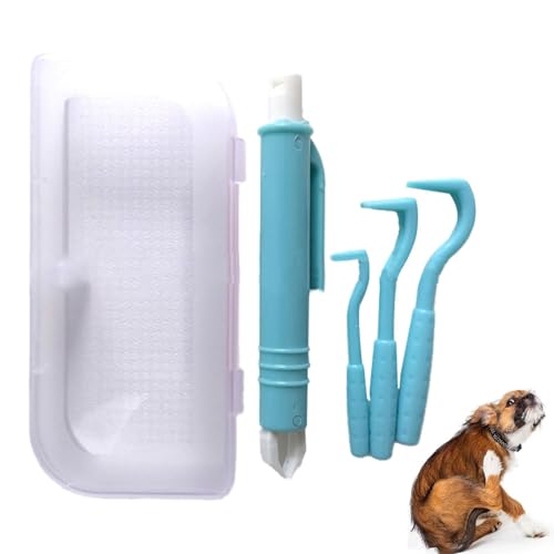 Zeckenzange - Zeckenhaken | Zeckenentferner | Zeckenpinzette | Zeckenzange Mensch Für Hunde Katze Reittier | Zeckenentferner Set | Zeckenheber | Zeckenschutz | Komplettset Zum Entfernen Von Zecken von Generisch