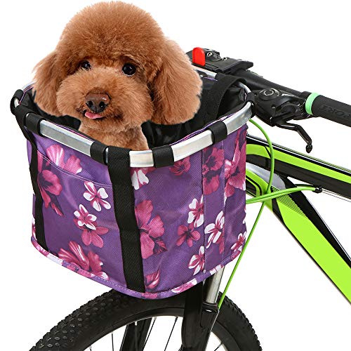 Zusammenklappbarer, abnehmbarer Fahrrad-Lenkerkorb für Haustiere, Einkaufen und Pendeln – Oxford-Gewebe und Aluminiumrahmen, Schnellverschluss-Montage, Handtaschen-Design Zusammenklappbarer, abnehmbarer Fahrrad-Lenkerkorb für Haustiere, Einkaufen und Pendeln – Oxford-Gewebe und Aluminiumrahmen, Schnellverschluss-Montage, Handtaschen-Design von Generisch