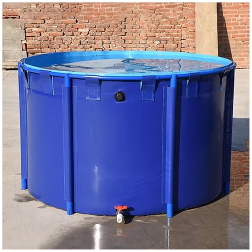 Zusammenklappbarer PVC-Pool, kreisförmiger oberirdischer Wasserspeicher mit Halterung für Koi-Fischteich und Haltebehälter von Generisch