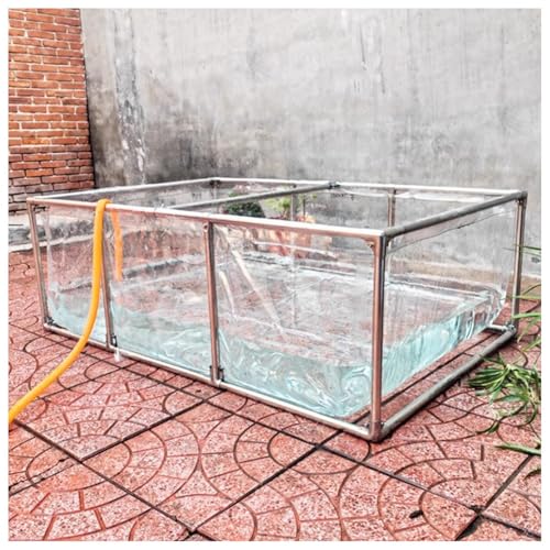 Zusammenklappbares transparentes PVC-Aquarium für Fische, Koi, Schildkröten, langlebig, tragbar, oberirdischer Teich für den Innen- und Außenbereich Zusammenklappbares transparentes PVC-Aquarium für Fische, Koi, Schildkröten, langlebig, tragbar, oberirdischer Teich für den Innen- und Außenbereich von Generisch