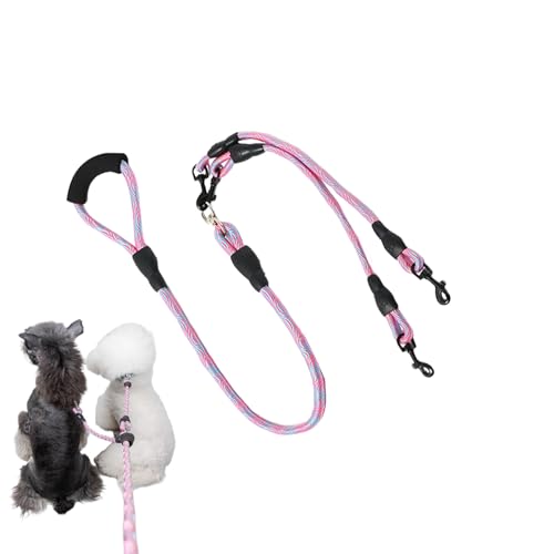 Zwei Hunde Leine - Doppelleine für Zwei Hunde | Tier Sicherheitsausrüstung Ergonomischer Griff 360 Grad Drehfunktion für Kleine Mittelgroße Große Hunderassen Wanderungen Camping Zwei Hunde Leine - Doppelleine für Zwei Hunde | Tier Sicherheitsausrüstung Ergonomischer Griff 360 Grad Drehfunktion für Kleine Mittelgroße Große Hunderassen Wanderungen Camping von Generisch