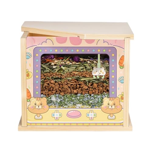 belüftete Burrow Box - Clear Hamster Höhle, raumsparende Haustierkammer | Natural Play Area Basis, Anreicherungsraum für das Training Klettern Versteck Fütterung Bade Badegericht Hamster Cage De von Generisch