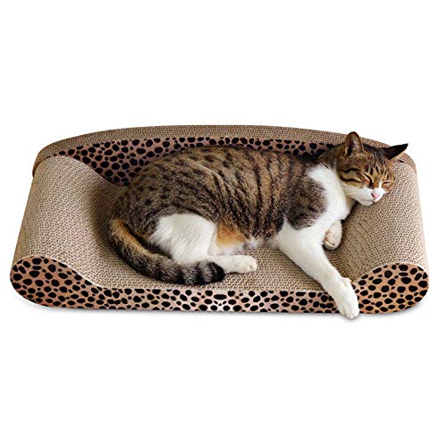 für Katzenkratzen Karton Pad Bett Gebogene Kratzunterlage für Katze Kratzbaum Bett Kratzunterlage für Katzenkratzer von Generisch