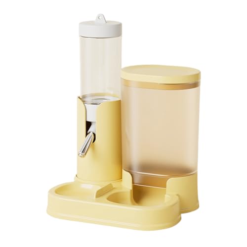 Hamster Trinkflasche, Automatische Kleintier Trinkflasche Mit Integriertem Futternapf, Tropffreie Mit Fressnapf Für Kleintiere Wie Wüstenrennmäuse Und Igel, Für Hamster Igel Und Hamster Trinkflasche, Automatische Kleintier Trinkflasche Mit Integriertem Futternapf, Tropffreie Mit Fressnapf Für Kleintiere Wie Wüstenrennmäuse Und Igel, Für Hamster Igel Und von Genikeer